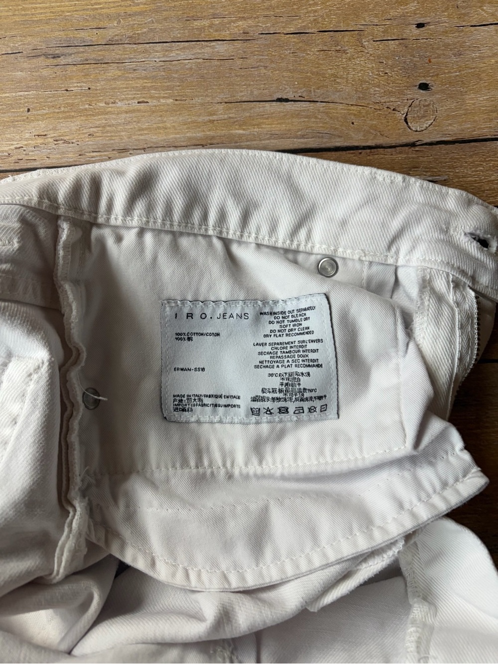 NWT IRO Distressed High Rise Denim Shorts-size 28 - Picture 7 of 8